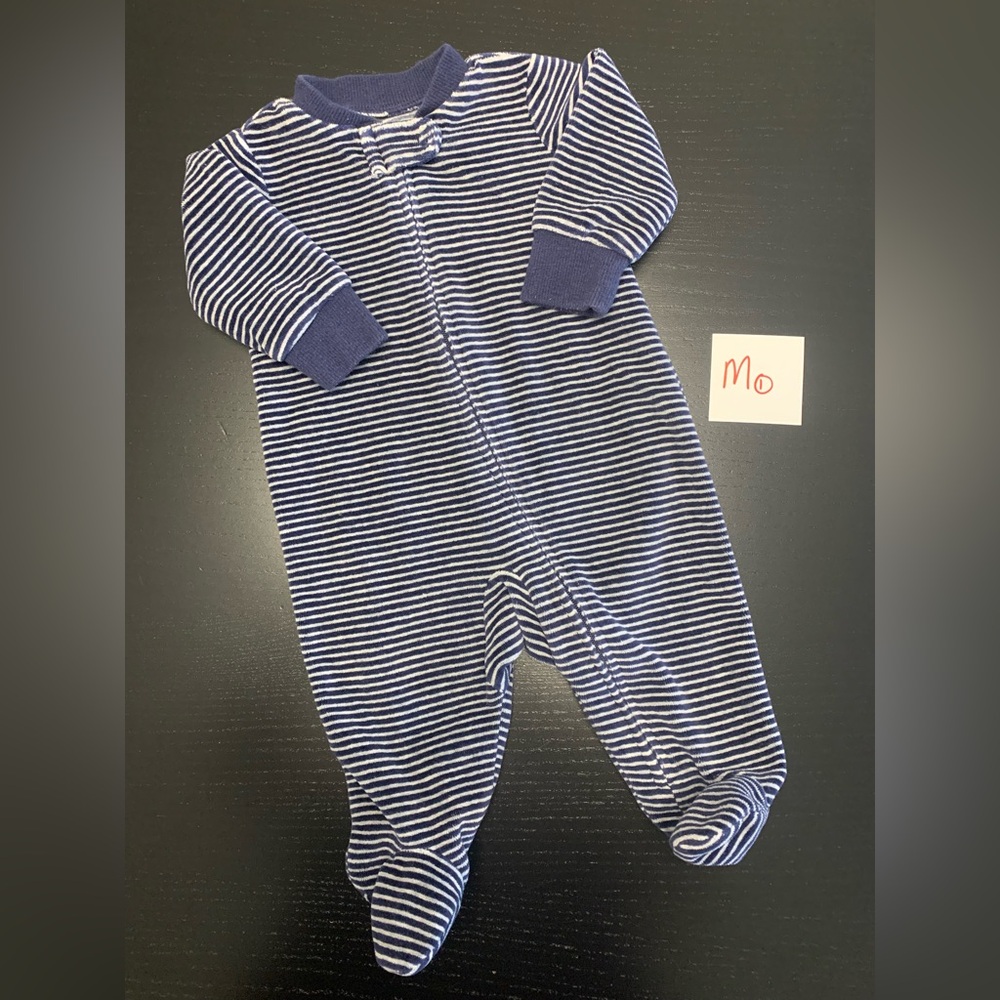 ⭐️2/$11.00⭐️ Carter’s 3m Striped Navy Blue Sleeper